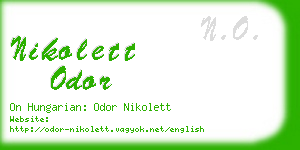 nikolett odor business card